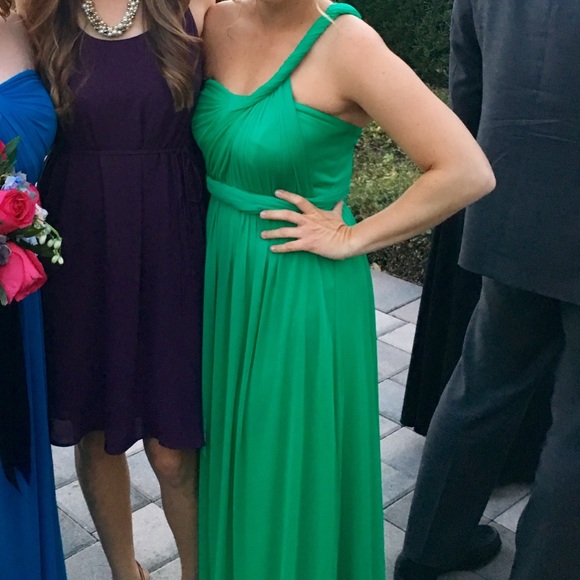 Emerald Green Versa Convertible Mesh Dress - Picture 2 of 2